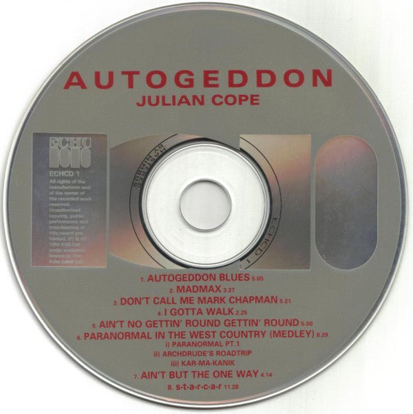 USED: Julian Cope - Autogeddon (CD, Album) - Used - Used