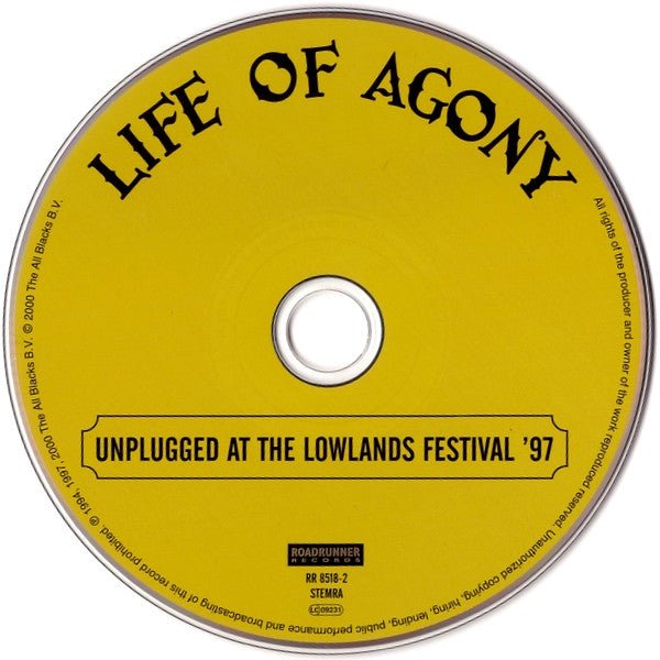 USED: Life Of Agony - Unplugged At The Lowlands Festival '97 (CD, Album) - Used - Used