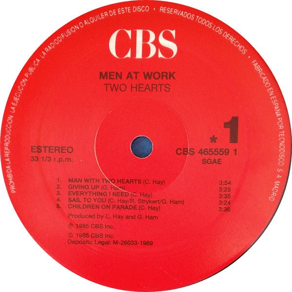 USED: Men At Work - Two Hearts (LP, Album, RE) - Used - Used