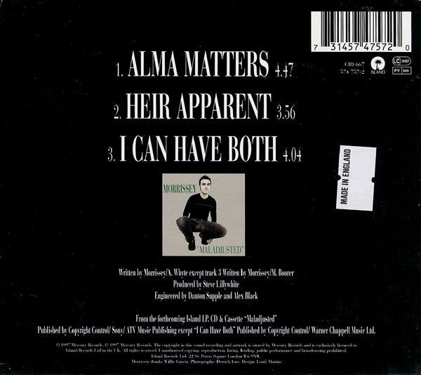 USED: Morrissey - Alma Matters (CD, Single, Dig) - Used - Used