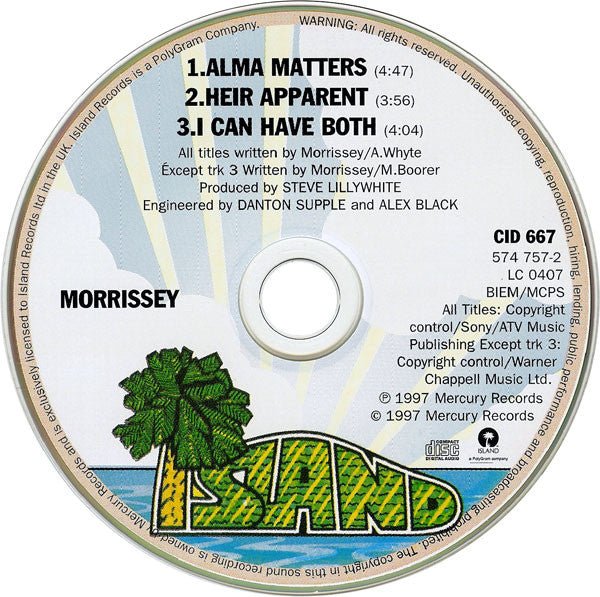 USED: Morrissey - Alma Matters (CD, Single, Dig) - Used - Used