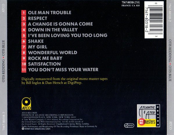 USED: Otis Redding - Otis Blue / Otis Redding Sings Soul (CD, Album, Mono, RE, RM, RP, WMM) - Used - Used