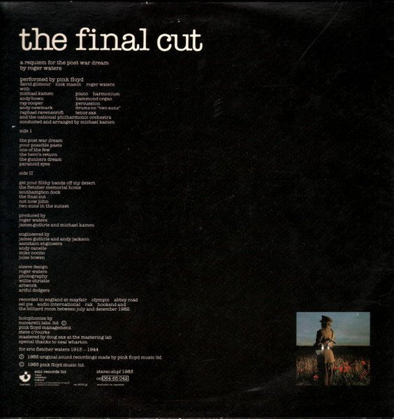 USED: Pink Floyd - The Final Cut (LP, Album, Gat) - Used - Used