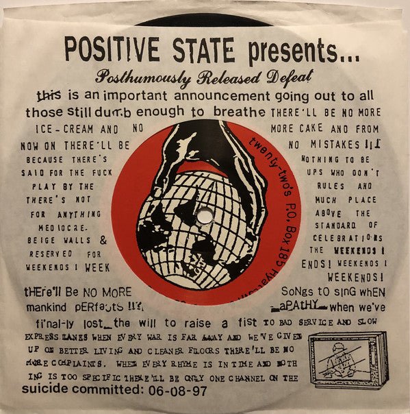 USED: Positive State / The Twenty Two's - Positive State / The Twenty Two's (7") - Used - Used