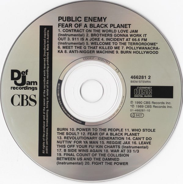 USED: Public Enemy - Fear Of A Black Planet (CD, Album) - Used - Used