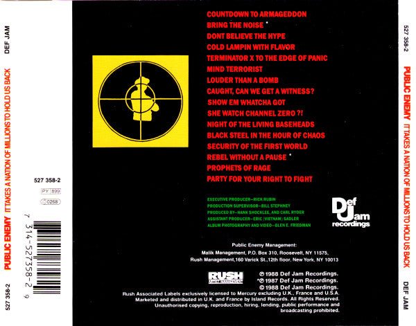 USED: Public Enemy - It Takes A Nation Of Millions To Hold Us Back (CD, Album, RE, PMD) - Used - Used