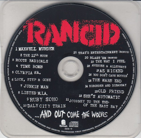 USED: Rancid - ...And Out Come The Wolves (CD, Album, RE, RM) - Used - Used