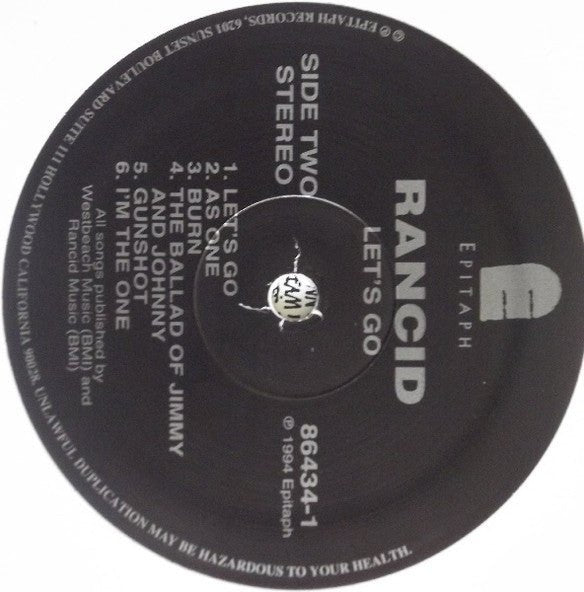 USED: Rancid - Let's Go (2x10", Album, Whi) - Used - Used