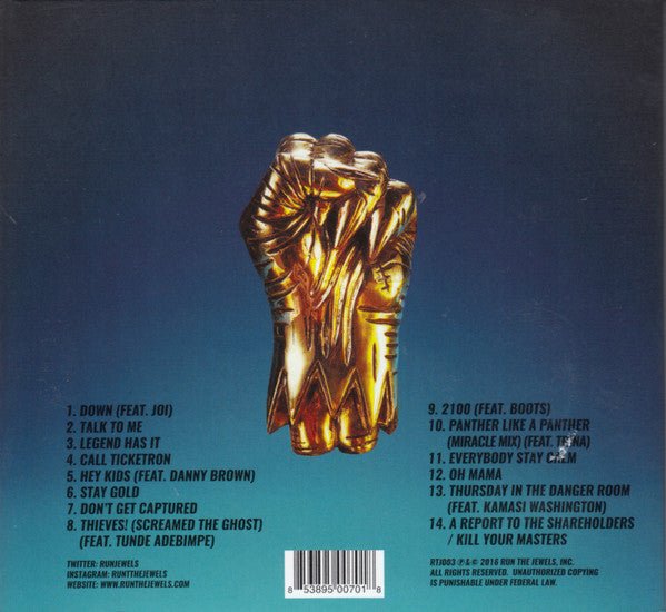 Run The Jewels 2 3 CD 輸入盤 Run The Jewels: Run The Jewels 1-2-