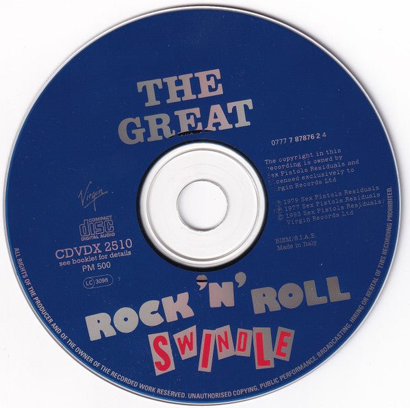 USED: Sex Pistols - The Great Rock 'N' Roll Swindle (CD, Album) - Used - Used