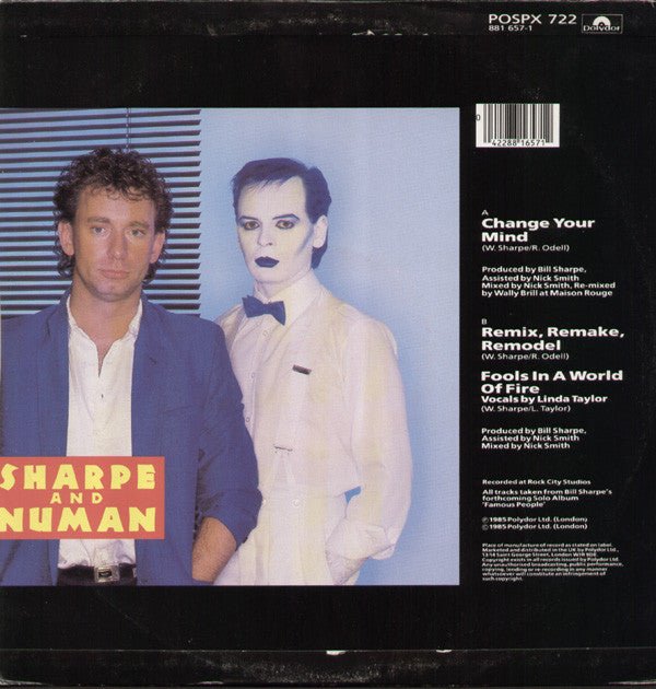 USED: Sharpe And Numan* - Change Your Mind (12", Single) - Used - Used