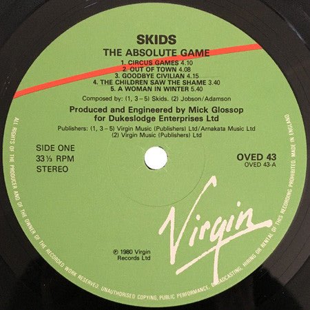 USED: Skids - The Absolute Game (LP, Album, RE) - Used - Used