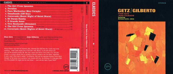 USED: Stan Getz / Joao Gilberto* Featuring Antonio Carlos Jobim - Getz / Gilberto (CD, Album, RE, RM, Dig) - Used - Used