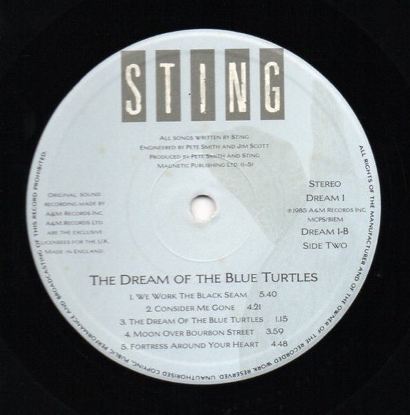 USED: Sting - The Dream Of The Blue Turtles (LP, Album) - Used - Used