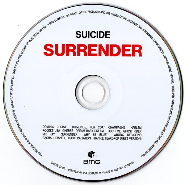 USED: Suicide - Surrender (CD, Comp) - Used - Used
