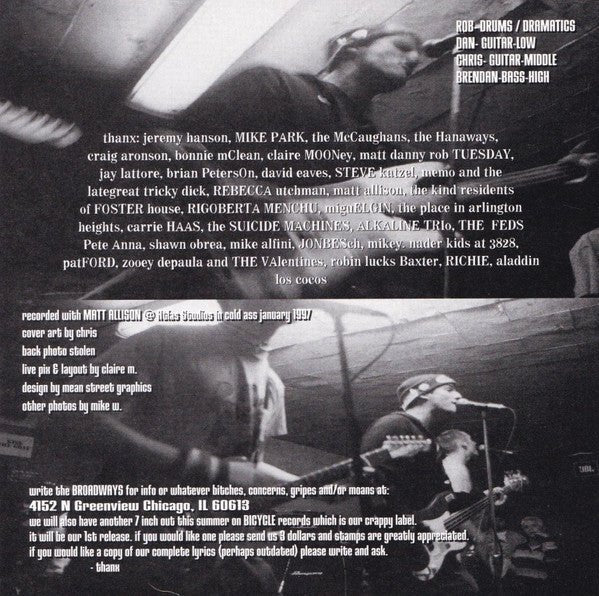 USED: The Broadways - Big City... (7", EP) - Used - Used