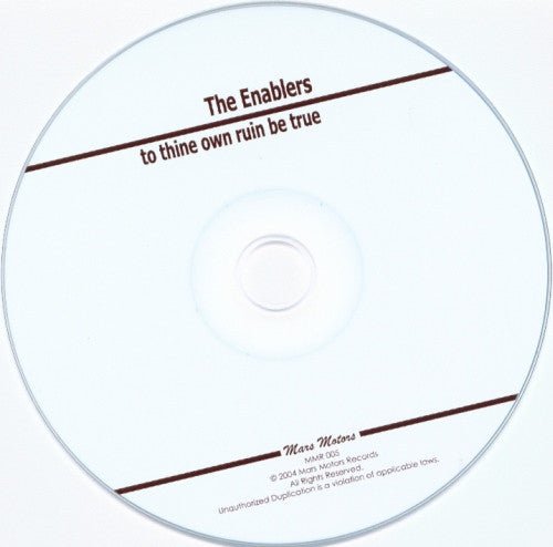 USED: The Enablers - To Thine Own Ruin Be True (CD, Comp) - Used - Used