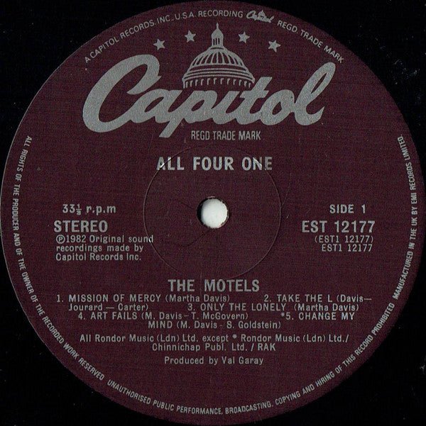 USED: The Motels - All Four One (LP, Album) - Used - Used