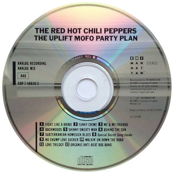 USED: The Red Hot Chili Peppers* - The Uplift Mofo Party Plan (CD, Album, RP) - Used - Used