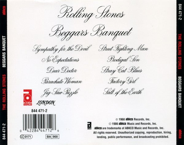 USED: The Rolling Stones - Beggars Banquet (CD, Album, RE, RM) - Used - Used