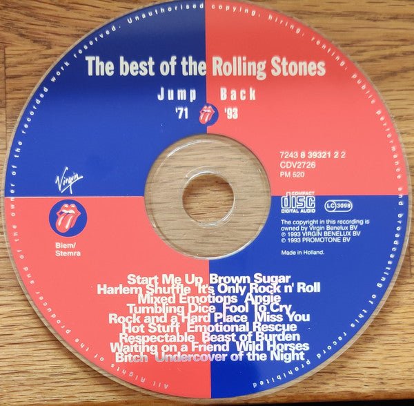 USED: The Rolling Stones - Jump Back (The Best Of The Rolling Stones '71 - '93) (CD, Comp, RM) - Used - Used