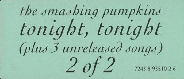 USED: The Smashing Pumpkins - Tonight, Tonight (CD, Single, CD2) - Used - Used