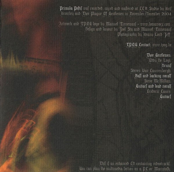 USED: Thee Plague Of Gentlemen - Primula Pestis (CD, Album, Enh) - Used - Used