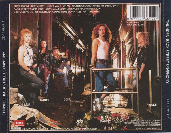 USED: Thunder - Back Street Symphony (CD, Album) - Used - Used