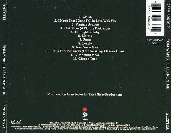 USED: Tom Waits - Closing Time (CD, Album, RE) - Used - Used