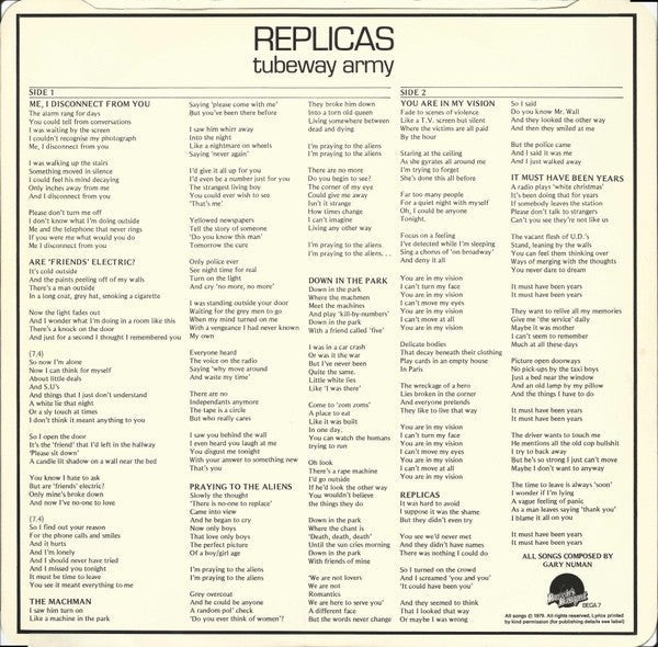 USED: Tubeway Army - Replicas (LP, Album) - Used - Used