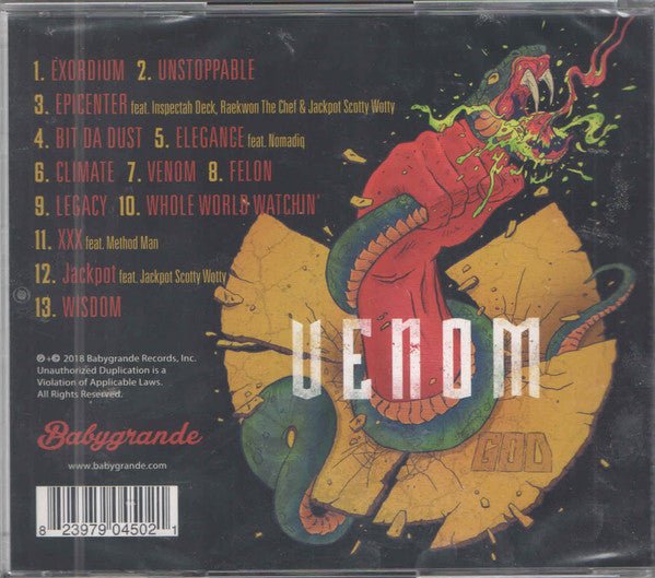 USED: U-God - Venom (CD, Album) - Used - Used