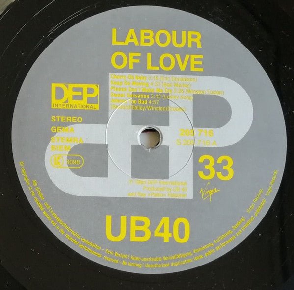 USED: UB40 - Labour Of Love (LP, Album) - Used - Used