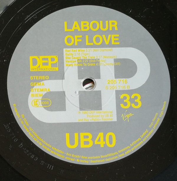 USED: UB40 - Labour Of Love (LP, Album) - Used - Used