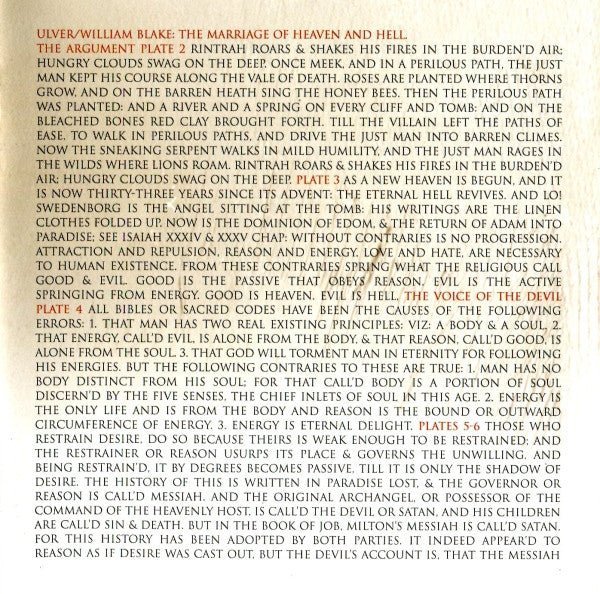 USED: Ulver - Themes From William Blake's The Marriage Of Heaven And Hell (2xCD, Album, O - C) - Used - Used