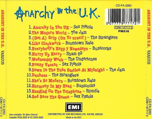 USED: Various - Anarchy In The U.K. (CD, Comp) - Used - Used