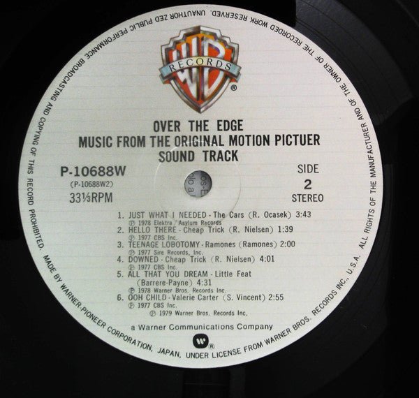 USED: Various - Over The Edge (Original Sound Track) (LP, Comp) - Used