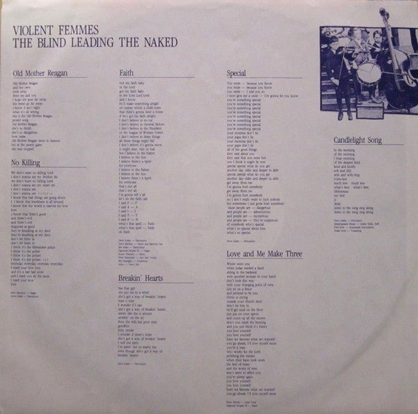 USED: Violent Femmes - The Blind Leading The Naked (LP, Album, All) - Used - Used