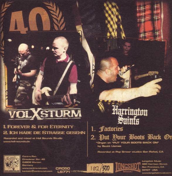 USED: Volxsturm / Harrington Saints - 40 Years ...And Still Going Strong! (7", Ltd, Yel) - Used - Used