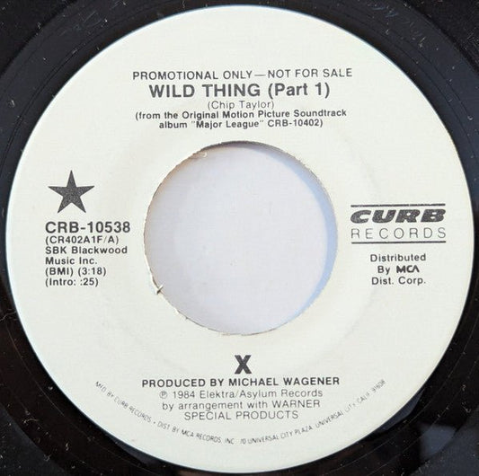 USED: X - Wild Thing (7", Promo) - Used - Used