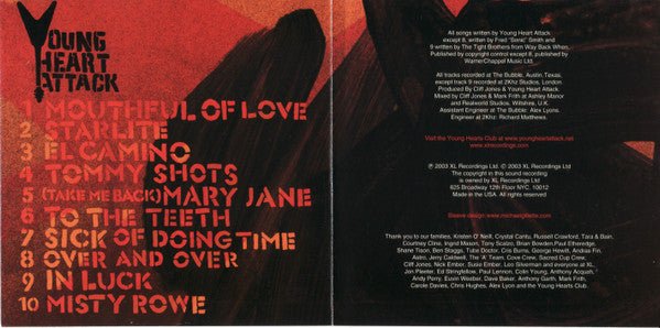 USED: Young Heart Attack - Mouthful Of Love (CD, Album) - Used - Used