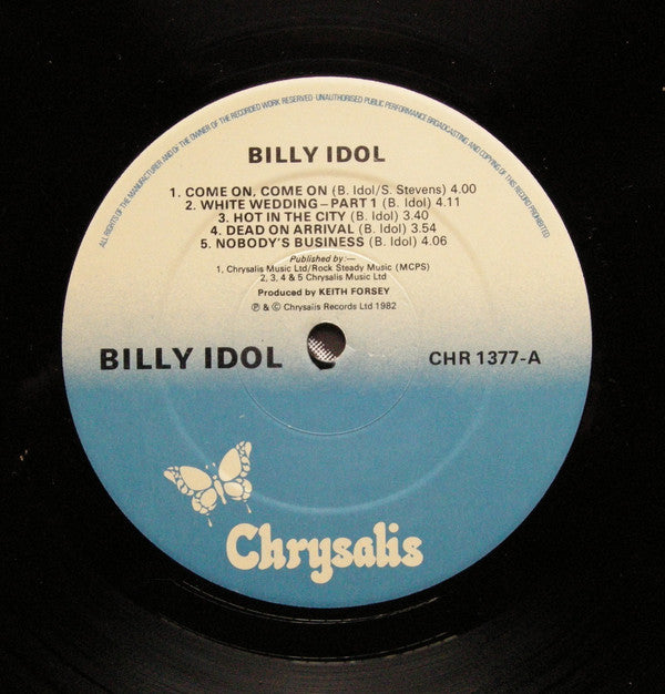 Billy Idol : Billy Idol (LP, Album)