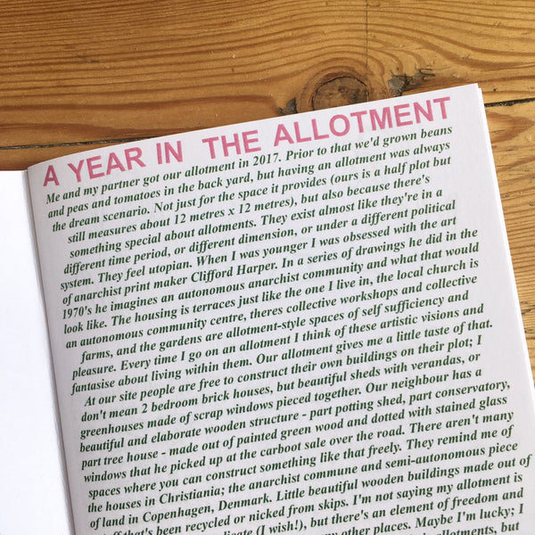 A Year in the Allotment - A6 zine - Zine - Black Lodge Press