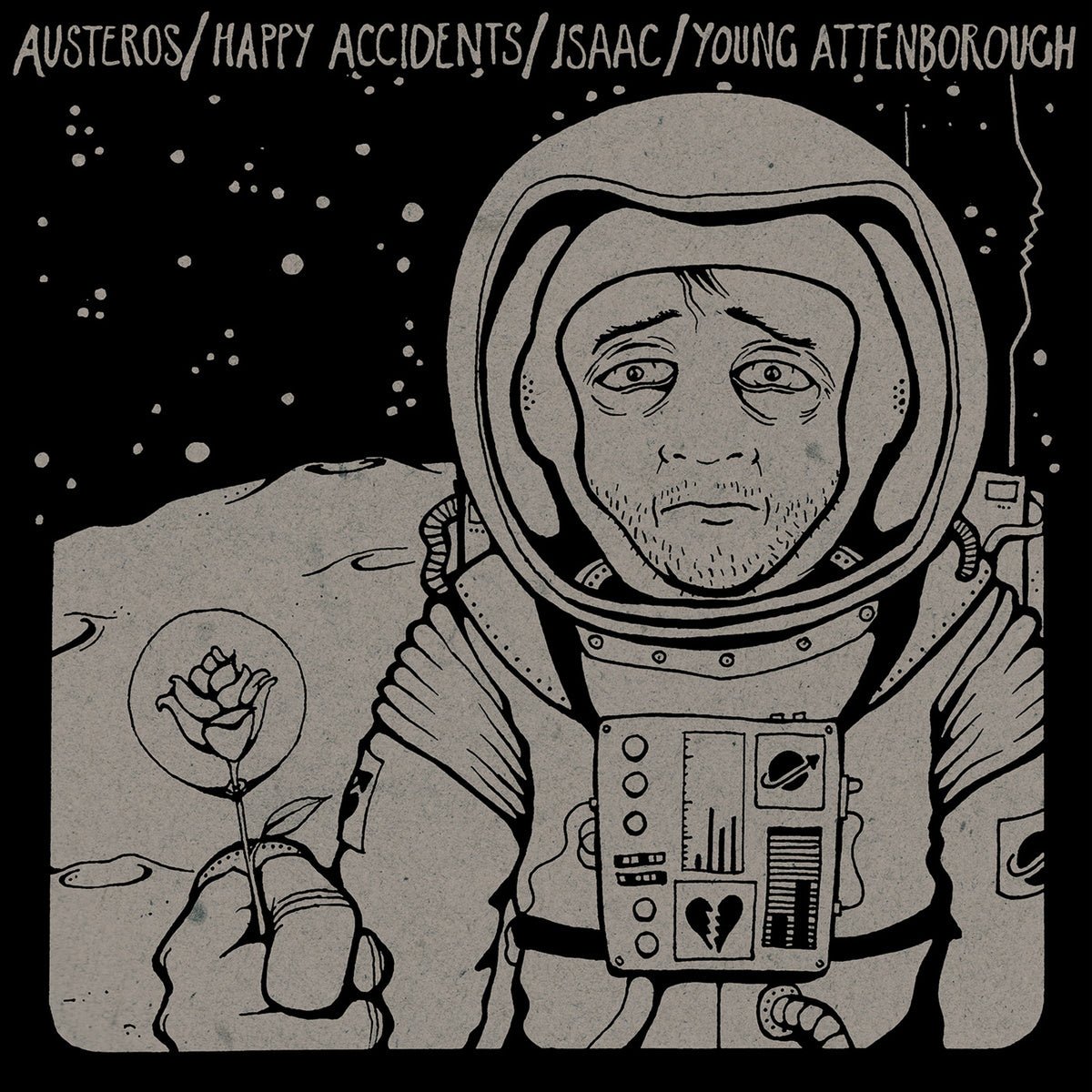 Austeros / Happy Accidents / Isaac / Young Attenborough - split 7" - Vinyl - Don't Ask