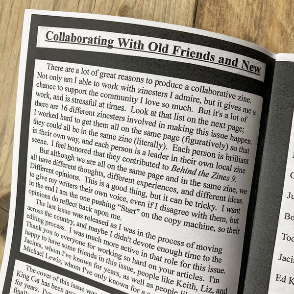Behind the Zines: A Zine About Zines #10 & back issues - Zine - Antiquated Future