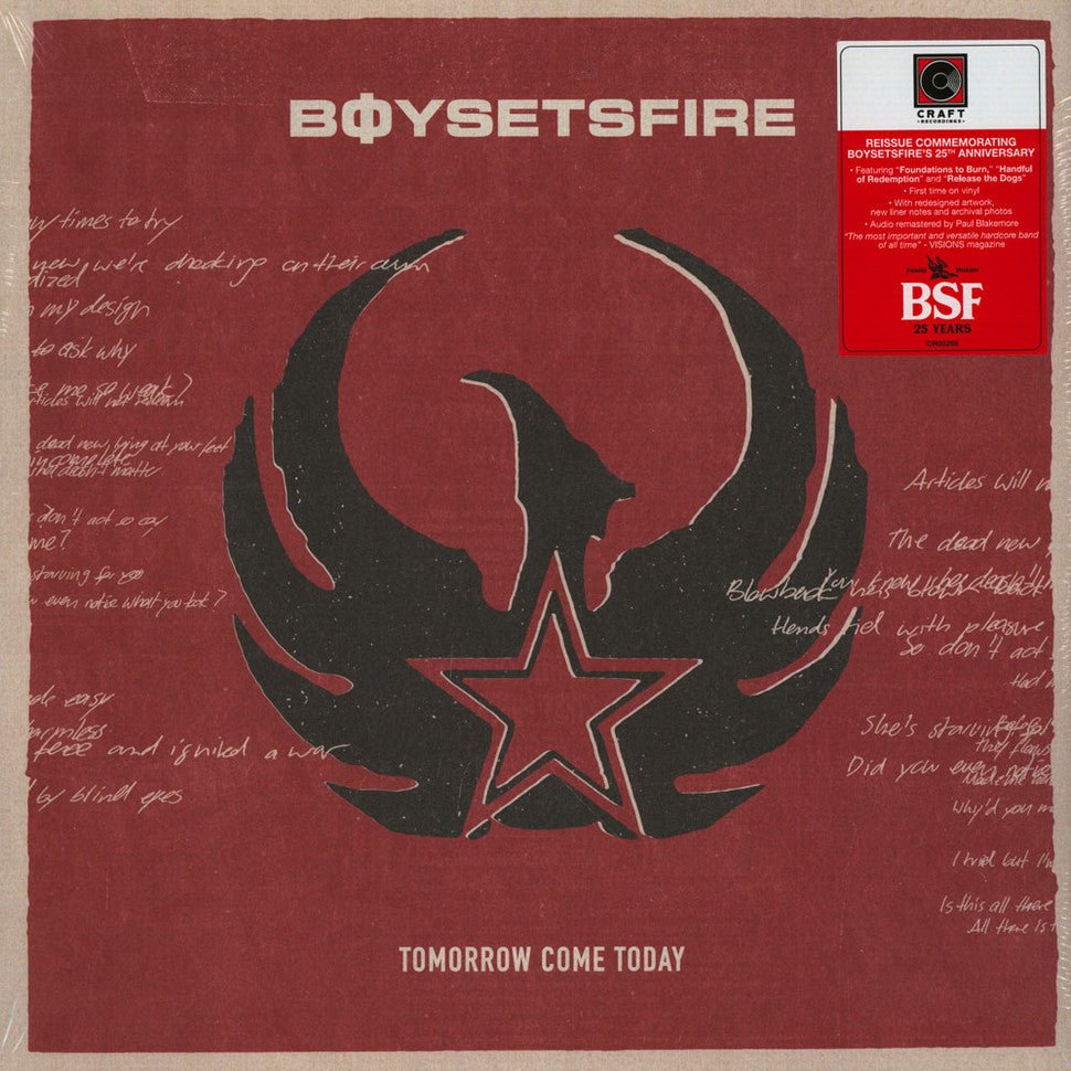 Boysetsfire - Tomorrow Come Today LP - Vinyl - Craft