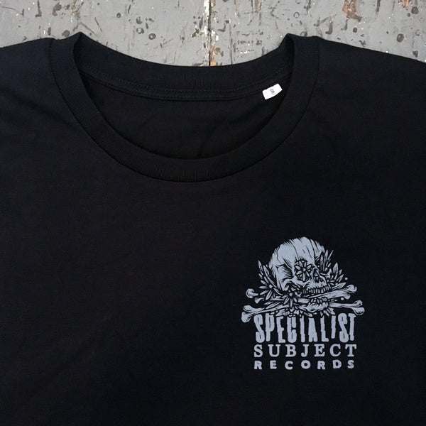 Bury Me With My Records - Drew Millward back print T-shirt - Merch - Specialist Subject Records