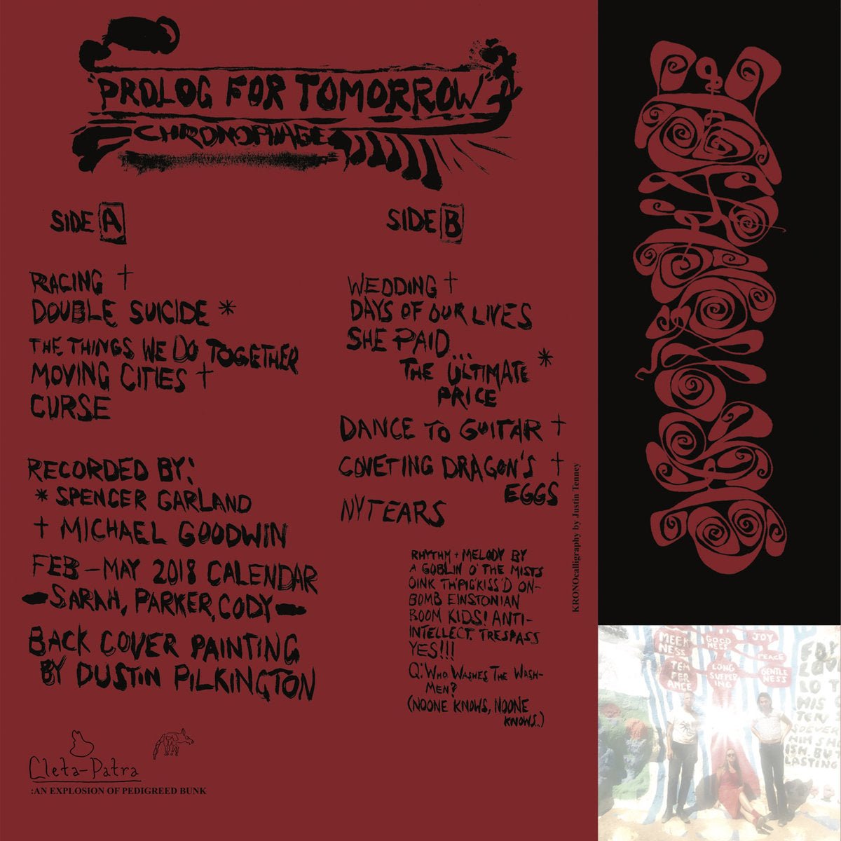 Chronophage - Prolog For Tomorrow LP - Vinyl - Cleta Patra