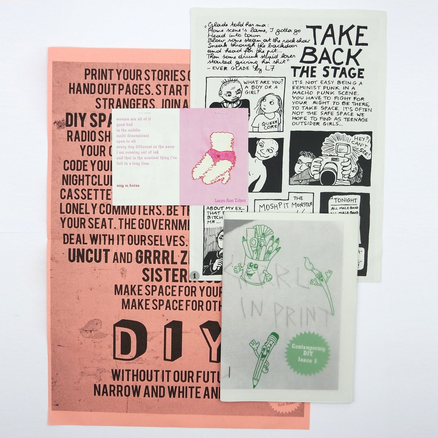 GRRRL In Print - Issue 1 Zine pack - Zine - Grrrl Zine Fair