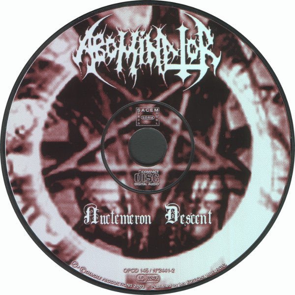 USED: Abominator - Nuctemeron Descent (CD, Album, Promo) - Used - Used