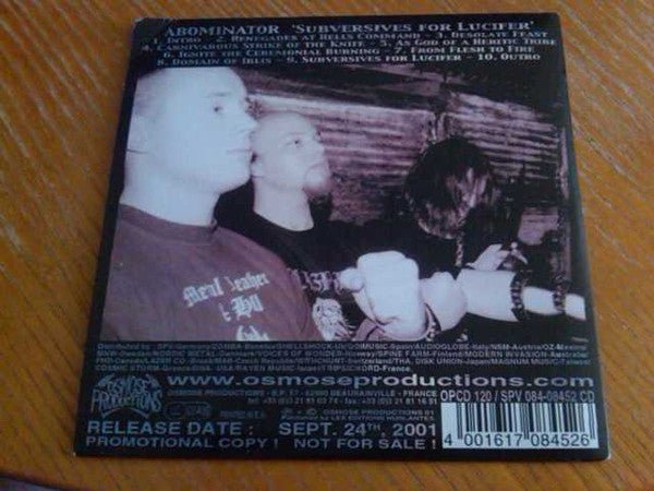 USED: Abominator - Subversives For Lucifer (CD, Album, Promo) - Used - Used